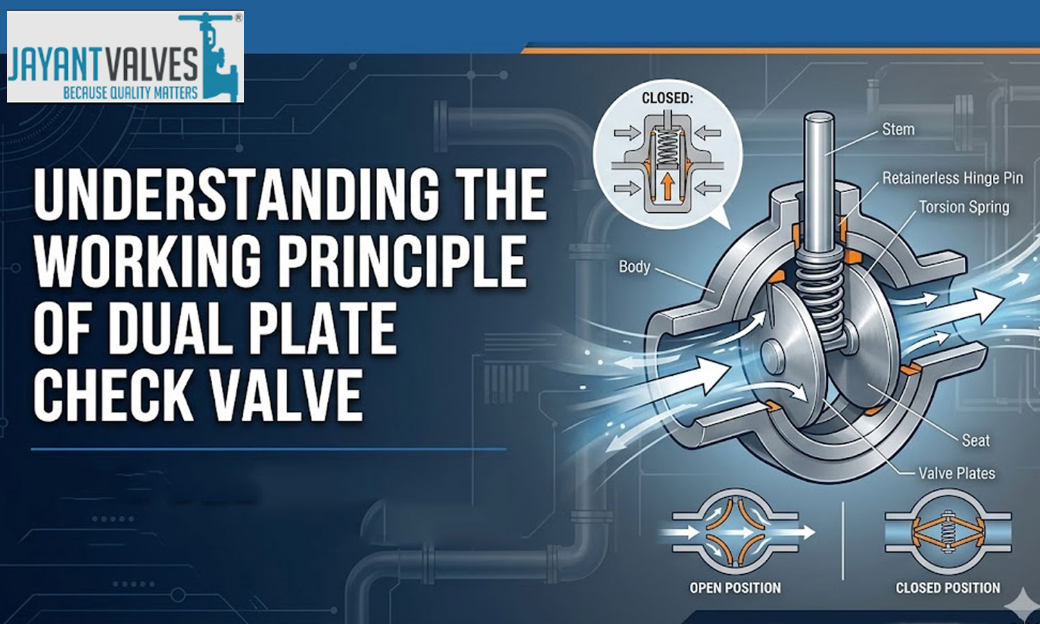 Working Principle of a Dual Plate Check Valve